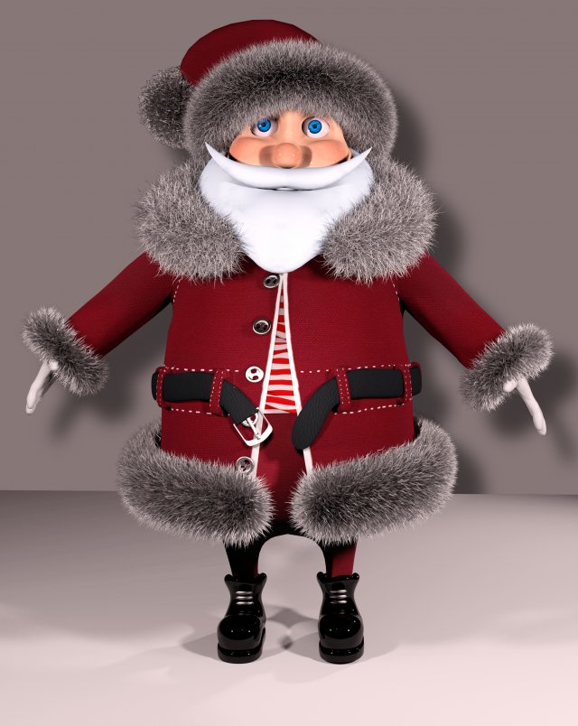 santa 3D मॉडल .c4d .max .obj .3ds .fbx .stl .blend 