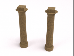 customizable egyptian pillar 3D मॉडल