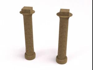 pilar egípcio personalizável Modelo 3D