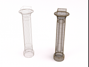 customizable egyptian pillar 3D 모델