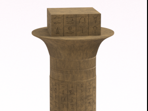 customizable egyptian pillar 3D 모델