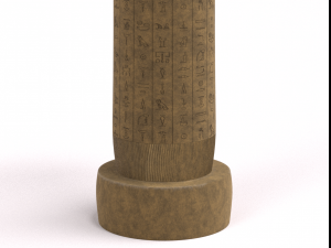 customizable egyptian pillar 3D 모델