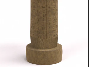 customizable egyptian pillar 3D Model