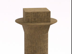 customizable egyptian pillar 3D 모델