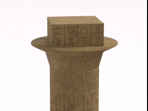customizable egyptian pillar 3D Model