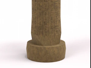 customizable egyptian pillar 3D Model