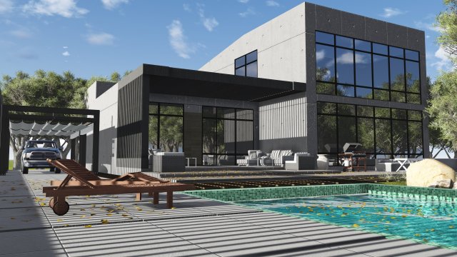 modern building-1 Model 3D .c4d .max .obj .3ds .fbx .stl .blend 