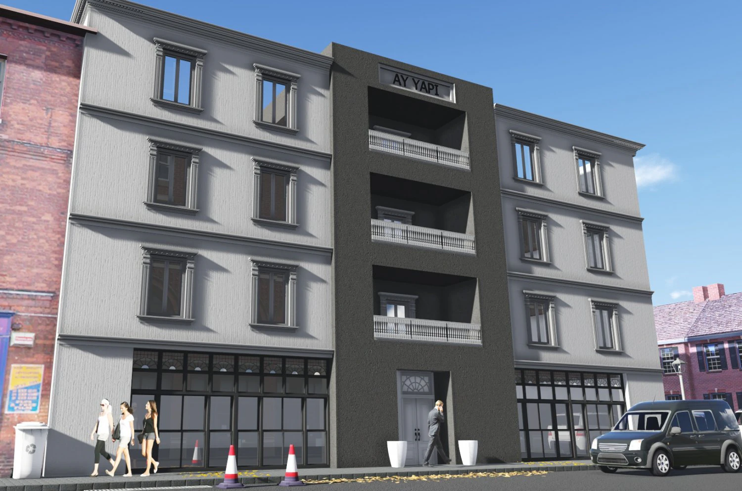 modern building-3 3D Model .c4d .max .obj .3ds .fbx .stl .blend