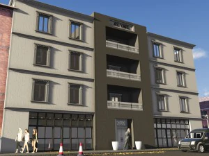 modern building-3 3D Model
