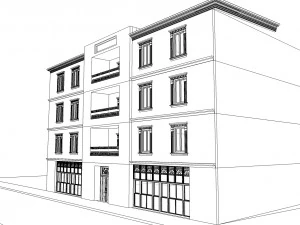 modern building-3 3D Model