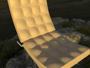 chair with leather pillow 3D Model