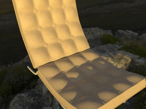 silla con almohada de cuero Modelo 3D