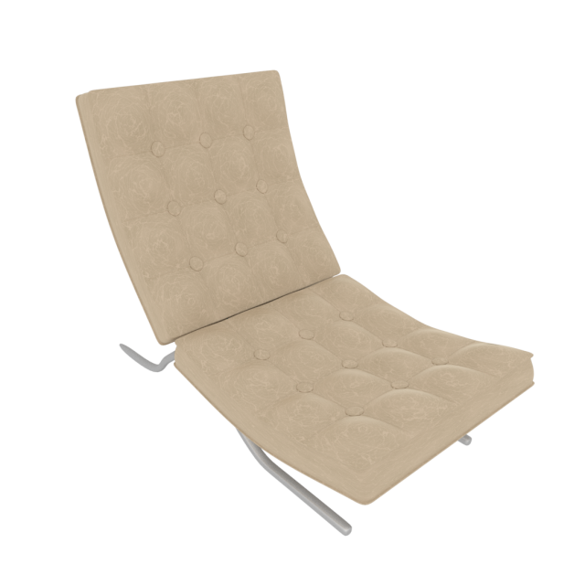 chair with leather pillow 3D in 3DExport