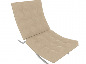 chair with leather pillow 3Dモデル