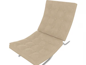 chair with leather pillow 3D Model
