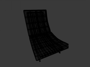 chair with leather pillow 3Dモデル