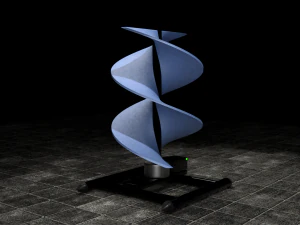 垂直科幻风力发电机 3D 模型