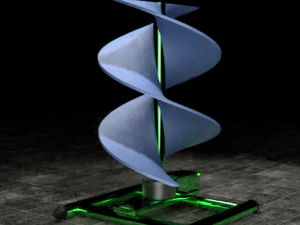 垂直科幻风力发电机 3D 模型