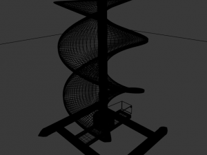 vertical sci-fi wind turbine Modelo 3D