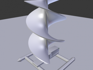 vertical sci-fi wind turbine Modelo 3D