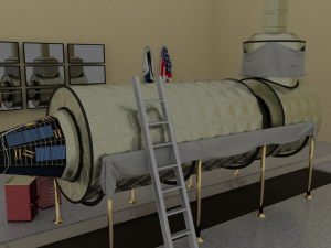 destiny iss module in a museum 3D मॉडल