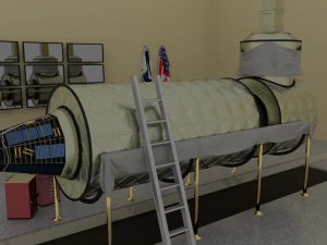 destiny iss module in a museum 3D Model
