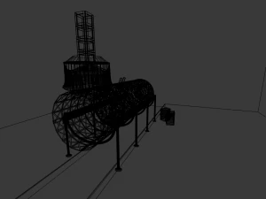 destiny iss module in a museum 3D Model