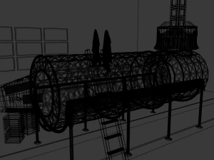 destiny iss module in a museum 3D Model
