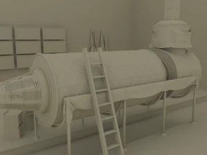 destiny iss module in a museum 3D Model