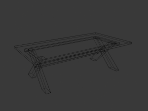 table of wood 3D Model