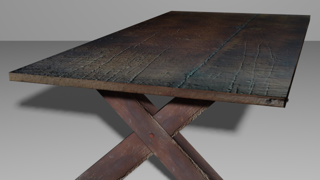 table of wood 3D Model .c4d .max .obj .3ds .fbx .stl .blend