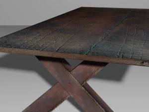 木のテーブル 3Dモデル