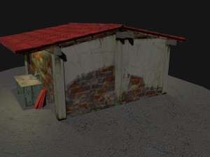 house typical low class Modello 3D
