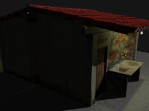 house typical low class Modello 3D