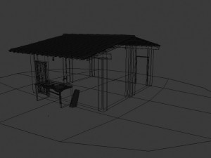 house typical low class Modello 3D