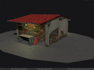 house typical low class Modello 3D