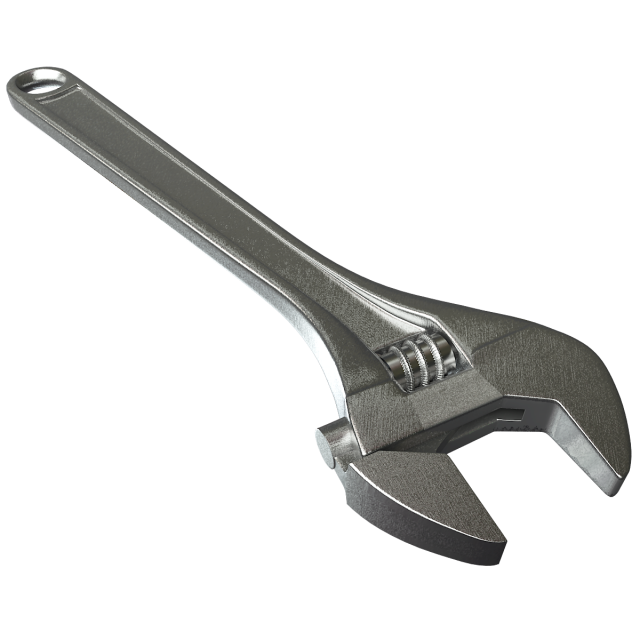 adjustable spanner 3D मॉडल .c4d .max .obj .3ds .fbx .stl .blend 