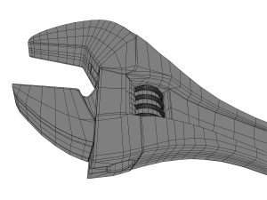 разводной гаечный ключ 3D Модель