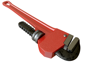adjustable pipe wrench Model 3D
