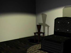 Sofa aus schwarzem Netz 3D Modell