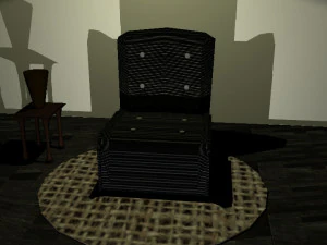 sofa black mesh 3D Model