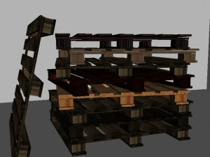 kayu domba palet Model 3D