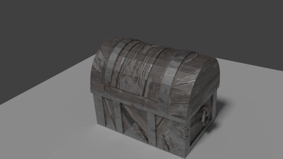 rustytreasurechest 3D Model .c4d .max .obj .3ds .fbx .stl .blend 
