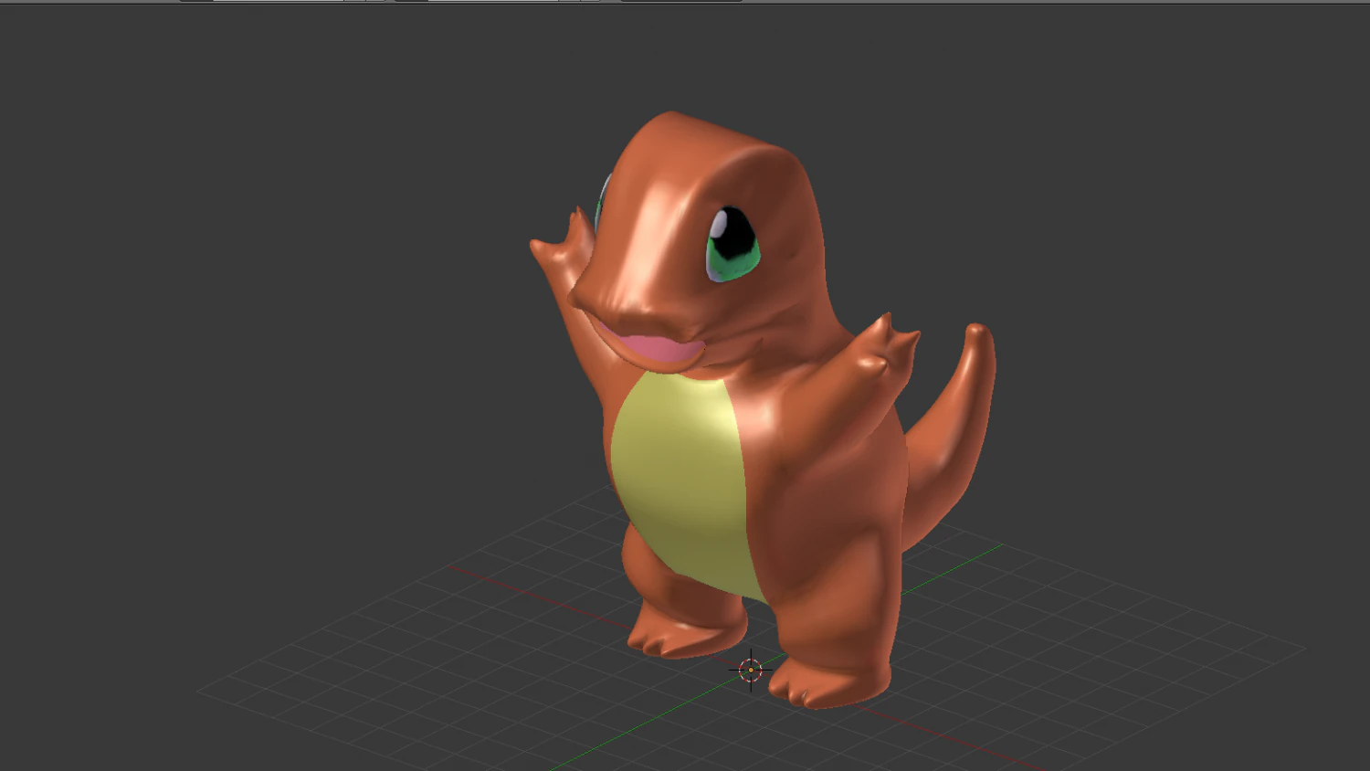charmander pokemon 3D Model .c4d .max .obj .3ds .fbx .stl .blend 