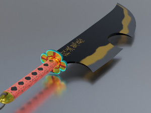 Tengen Uzui Dual Nichirin Blades Demon Slayer 3D 模型