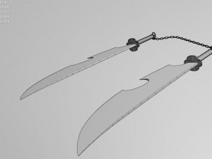 Tengen Uzui Dual Nichirin Blades Demon Slayer 3D 模型