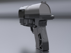 Custom SciFi Armed Pistol Modelo 3D