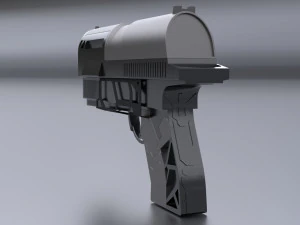 Custom SciFi Armed Pistol 3D Model