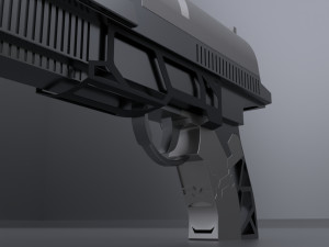 Custom SciFi Armed Pistol Modelo 3D