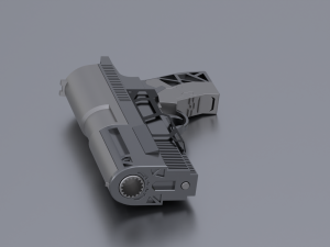 Custom SciFi Armed Pistol Modelo 3D